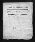 Collection du greffe. Baptêmes, mariages, sépultures, 1789
