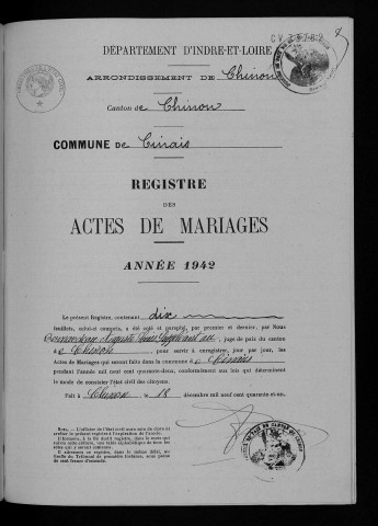 Mariages, 1942