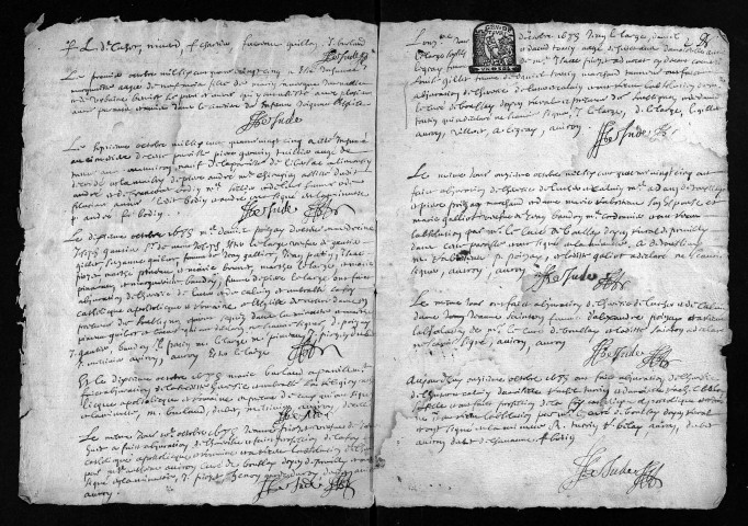 Mariages, sépultures, 1685 - Les années 1682-1684 sont lacunaires dans la collection du greffe