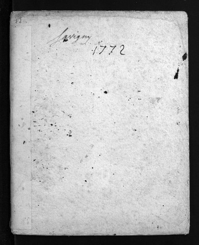 Baptêmes, mariages, sépultures, 1772