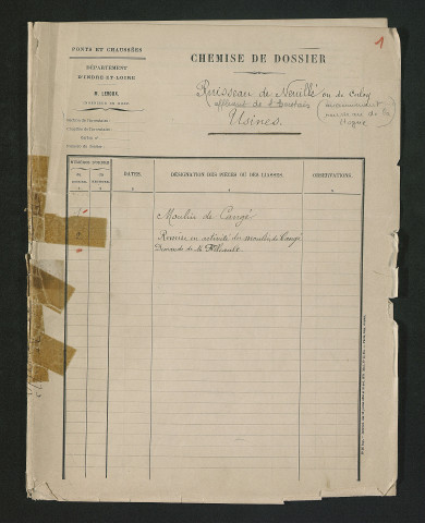 Moulin de Cangé à Neuillé-Pont-Pierre (1829-1972) - dossier complet