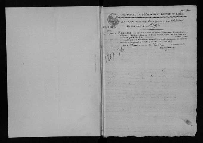 Naissances, mariages, décès, 1807-1836