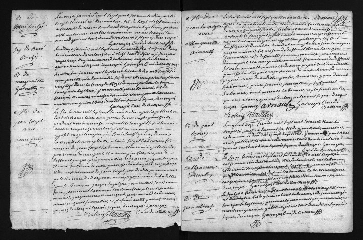 Collection du greffe. Baptêmes, mariages, sépultures, 1770