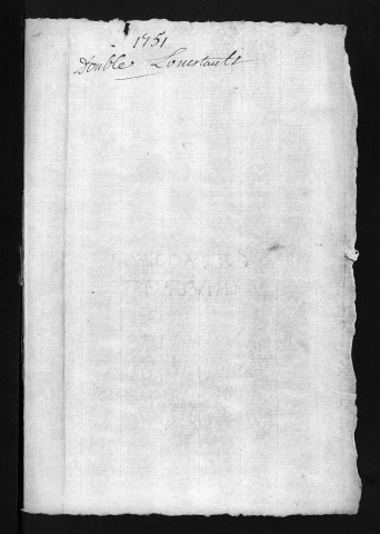 Collection du greffe. Baptêmes, mariages, sépultures, 1751