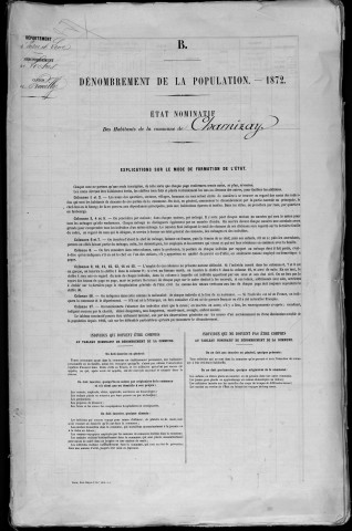 1872 - L'année 1866 est lacunaire dans la collection de la préfecture