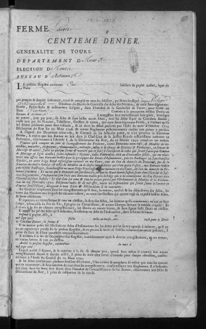 Centième denier et insinuations suivant le tarif (17 janvier 1750-2 avril 1753)