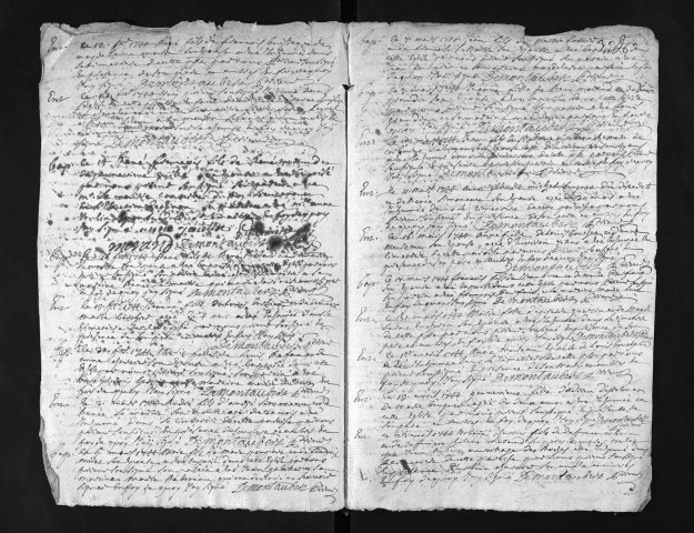 Collection du greffe. Baptêmes, mariages, sépultures, 1744