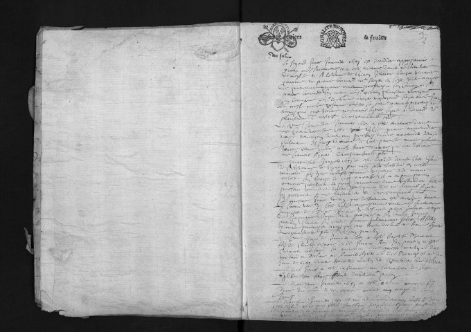 Collection du greffe. Baptêmes, mariages, sépultures, 1681 - Les années 1678-1680 sont lacunaires dans cette collection