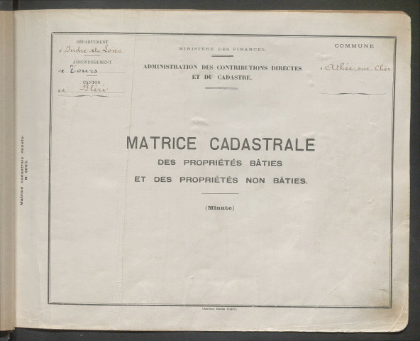 Table des comptes de la matrice. Comptes actifs personnes morales et A - Bo.
