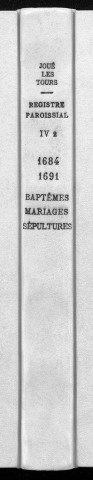 Collection communale. Baptêmes, mariages, sépultures, 1684-1691