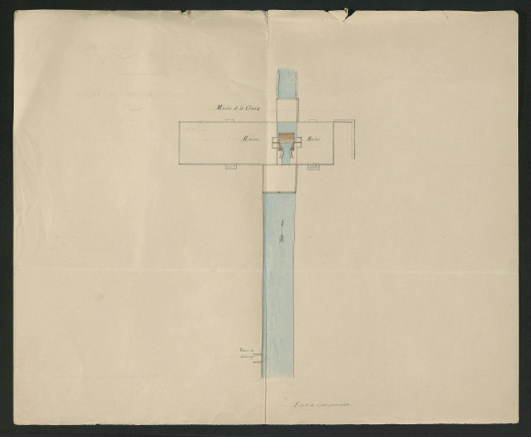 Plan d'ensemble du moulin de La Croix (21 avril 1848)
