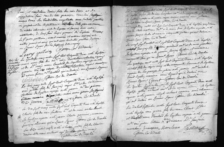 Collection du greffe. Baptêmes, mariages, sépultures, 1752