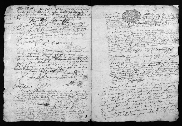 Collection du greffe. Baptêmes, mariages, sépultures, 1689-1690 - Les années 1680-1688 sont lacunaires dans cette collection