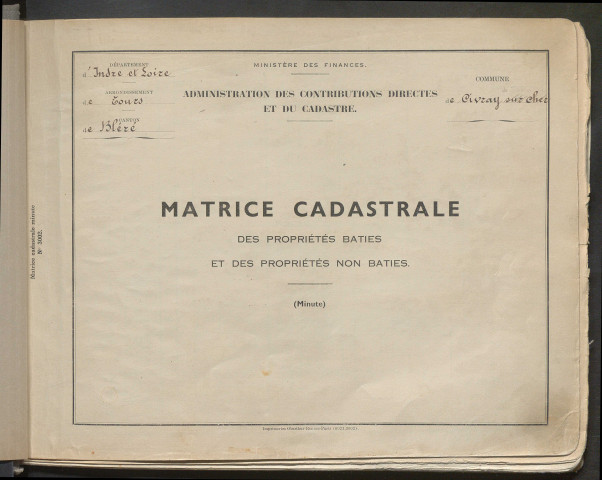 Table des comptes de la matrice. Comptes actifs personnes morales et A - Ber.