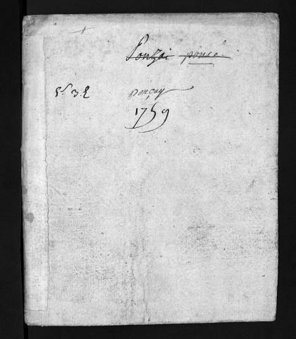 Baptêmes, mariages, sépultures, 1759