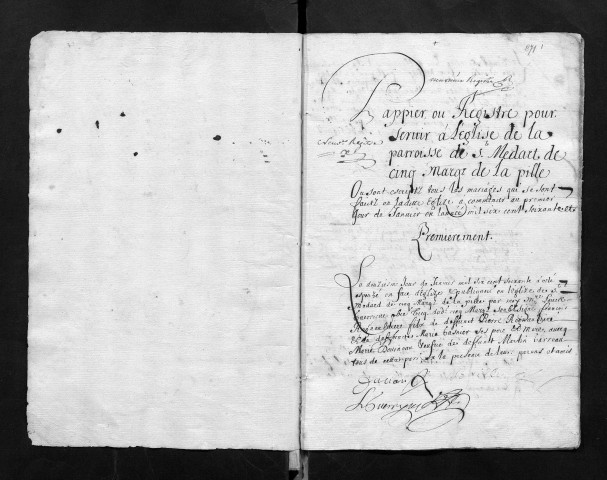 Collection communale. Mariages, 1660-1668