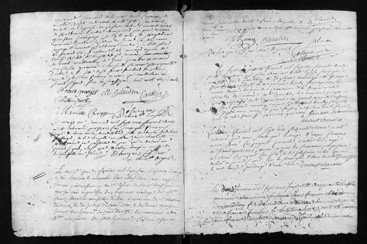 Collection du greffe. Baptêmes, mariages, sépultures, 1772