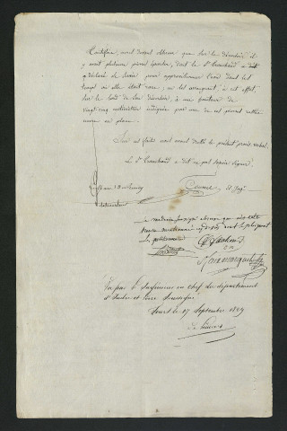 Procès-verbal de visite (22 août 1829)