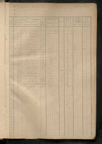Matrice des propriétés foncières, fol. 993 à 1172.