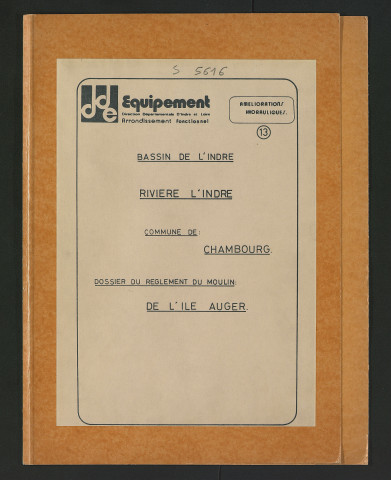 Moulin de l'Ile-Auger à Chambourg-sur-Indre (1851-1930) - dossier complet