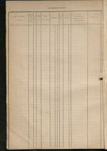 matrice des propriétés foncières, fol. 701 à 864.
