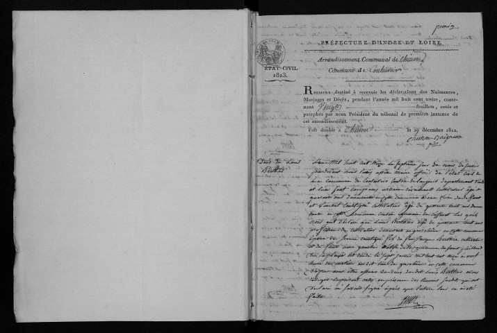 Naissances, mariages, décès, 1813-1836