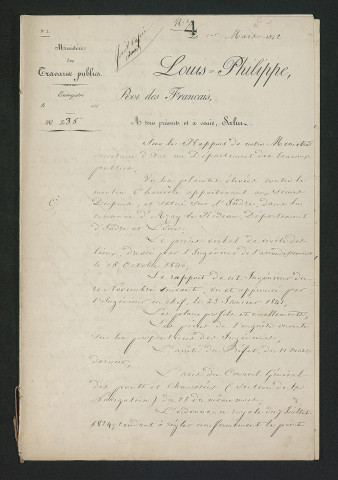 Ordonnance royale valant règlement d'eau (1er mars 1842)