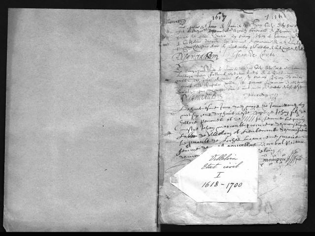 Collection communale. Baptêmes, mariages, sépultures, 1618-1700