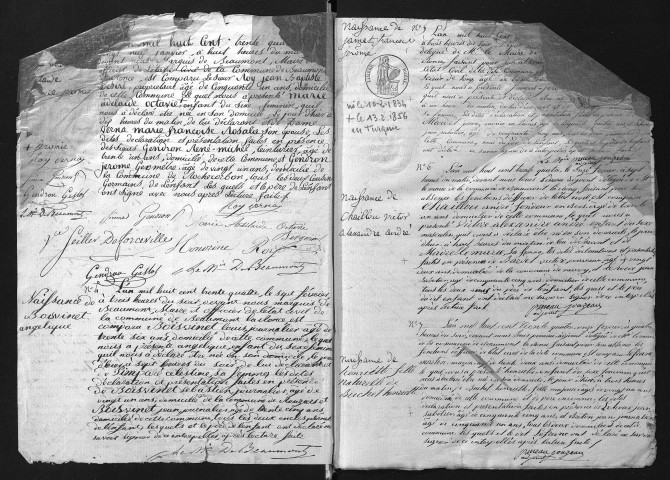 Naissances, 1834-1870