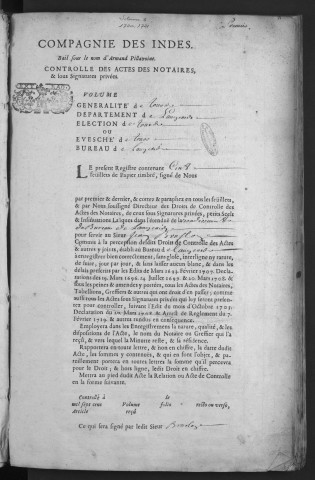 1720 (1er août)-1721 (30 novembre)