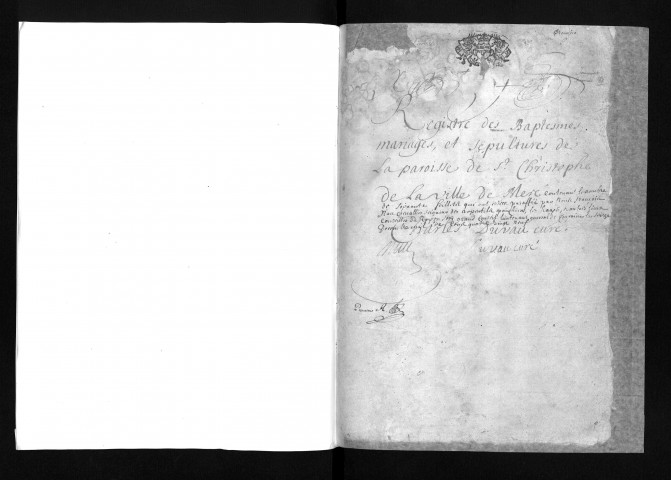 Collection communale. Baptêmes, mariages, sépultures, 1690-1692