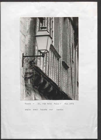 21 rue de la Paix, angle avec façade sur jardin.