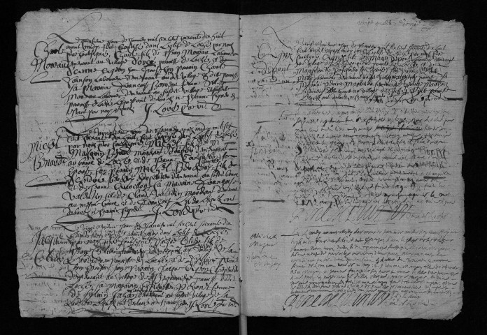 Collection communale. Baptêmes, mariages, sépultures, janvier-février 1678