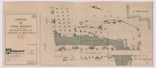 Déviation du bras de décharge du Grand Moulin, relevé de l'existant : plan de masse (12 décembre 1983)