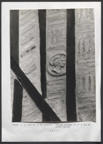 3 rue de la Rôtisserie, façade arrière du numéro 4 rue du Grand Marché.