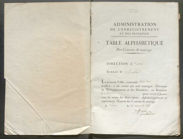 1821-1863 N° d'origine : 2