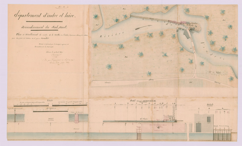 Plan et nivellement (24 avril 1837)