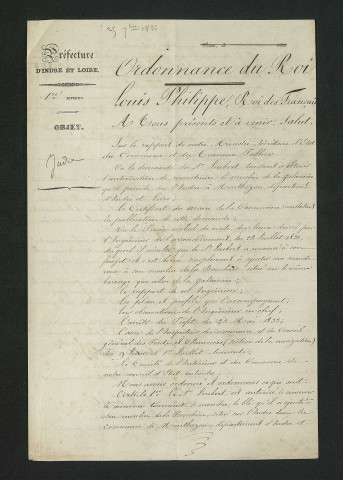 Ordonnance royale valant règlement d'eau (25 septembre 1833)