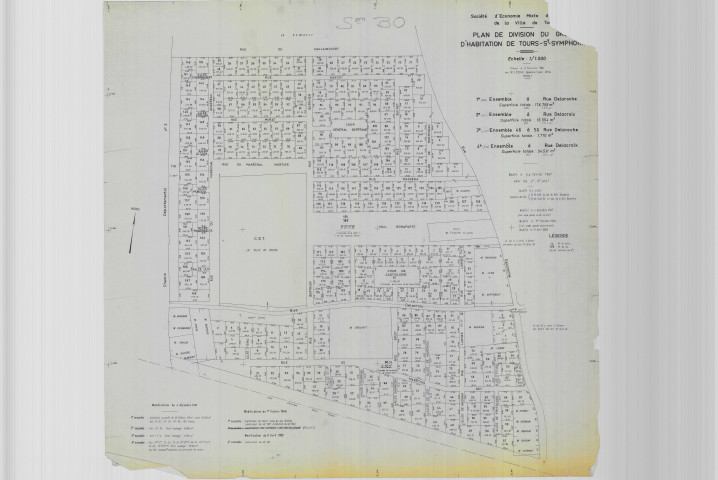Zone d'habitation de Saint-Symphorien, secteur des rues Delaroche et Delacroix (section BO)