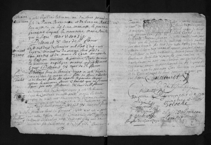 Collection communale. Baptêmes, mariages, sépultures, 1700-mars 1720