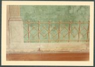 Château de Saché, salle à manger : détail du papier peint.