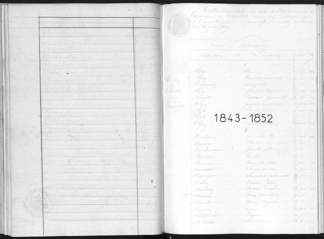 Naissances, mariages, décès