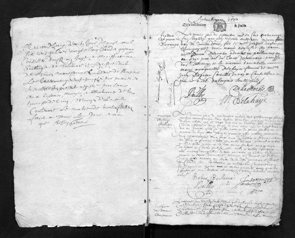 Collection communale. Baptêmes, mariages, sépultures, septembre 1680-1699