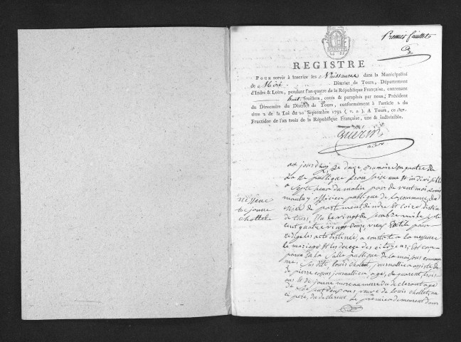 Miré. Naissances, an IV