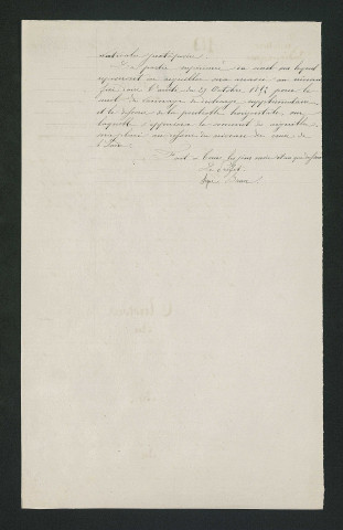 Autorisation de modifier le vannage de décharge (15 novembre 1853)