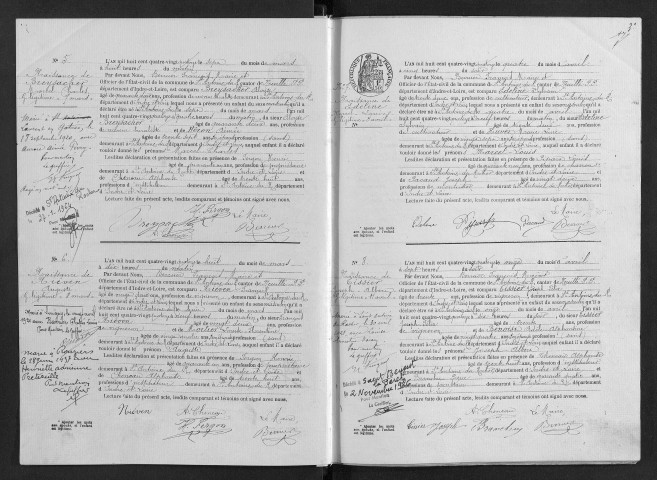 Naissances, 1894-1905