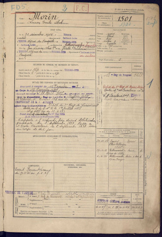 Classe 1925. Matricules n°1501-2000