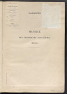 Matrice des propriétés non bâties : tableau présentant les augmentations et les diminutions survenues dans la matière imposable ; récapitulation ; table alphabétique des propriétaires (1914-1927).