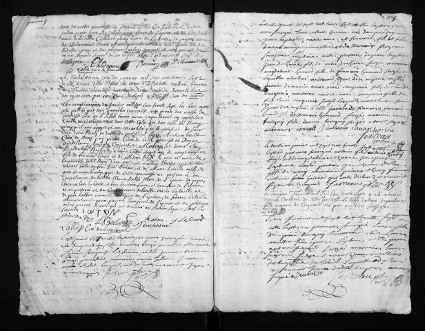Collection du greffe. Baptêmes, mariages, sépultures, 1737 - Les années 1735-1736 sont lacunaires dans cette collection