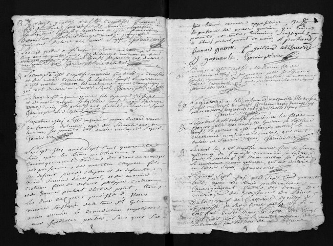 Baptêmes, mariages, sépultures, 1743